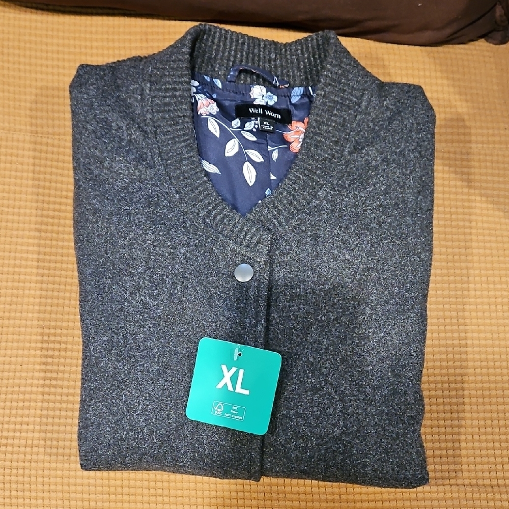 Well Worn Charcoal Cardigan for Woman